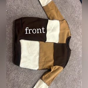 fun patchwork sweater, never worn